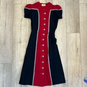 Rare! VTG 50s 60 Dress or Jacket  buttons DiamonIzed Utah Tailoring Mills small